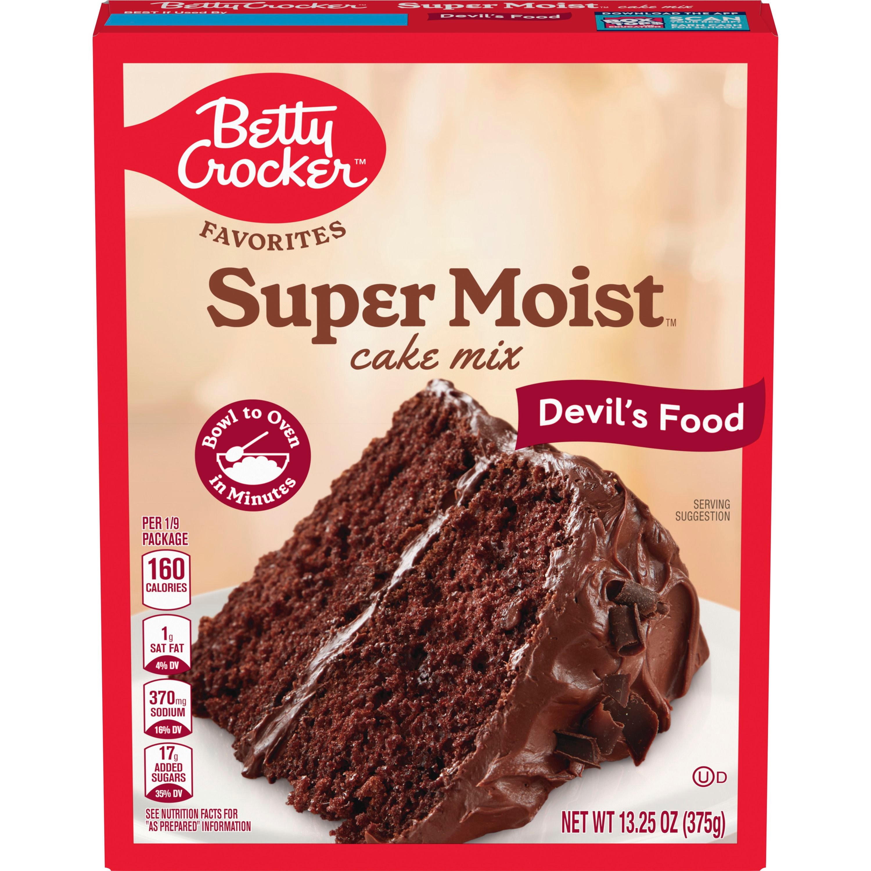 Betty Crocker Favorites Super Moist Devil’s Food Cake Mix, 13.25 oz - Front