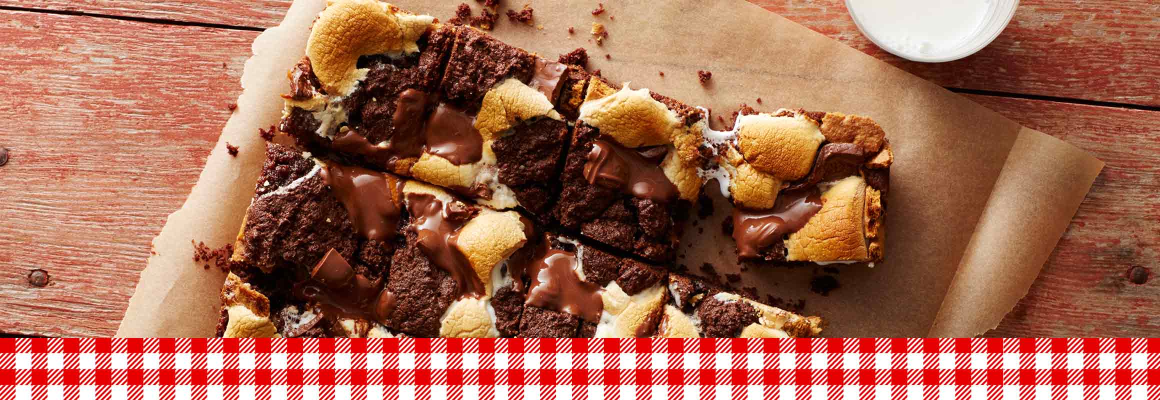 Gooey S’mores Cake Bars prepared recipe