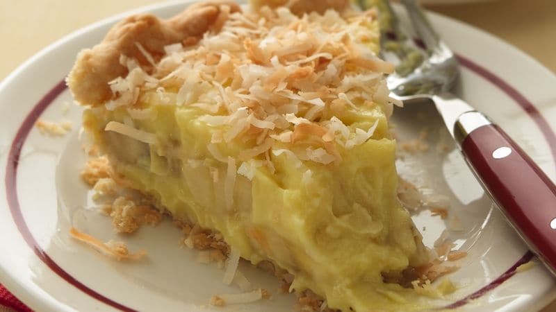 Banana-Coconut Cream Pie with Buttermilk Crust